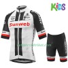 Fahrradbekleidung Radtrikot Kurzarm + Radhose Kurze 2018 Team Sunweb Kinder N001 